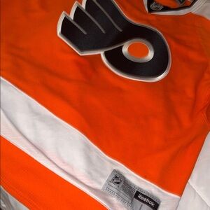 Reebok Orange and White Sports Jersey